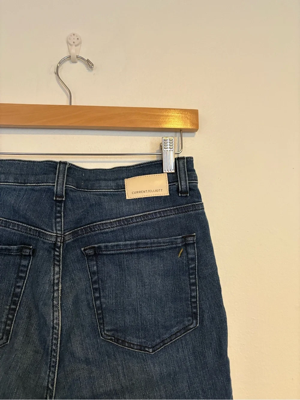 Current/Elliot ||‎ Boulevard Crop Flare Jeans Vista Wash Stretch Blue 27